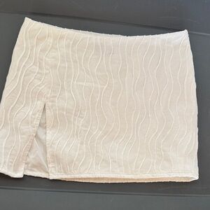 Princess Polly Ivory Wave Mini Skirt